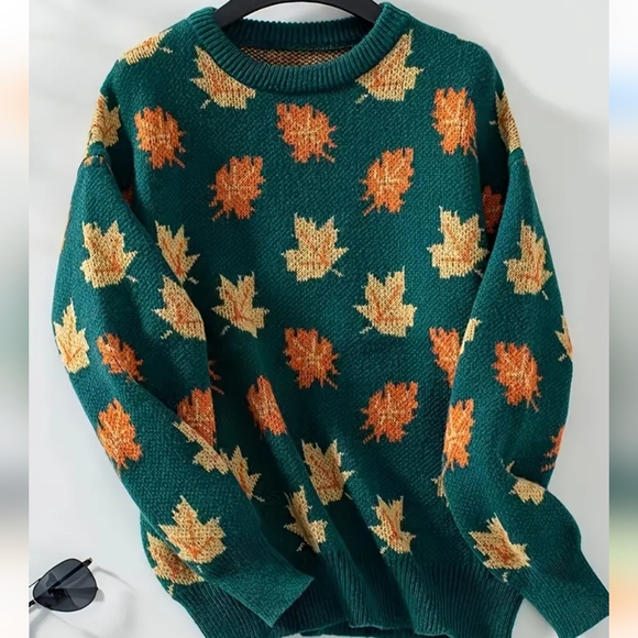 NEW The Big Fall Leaf Cozy Sweater - Picture 3 of 6